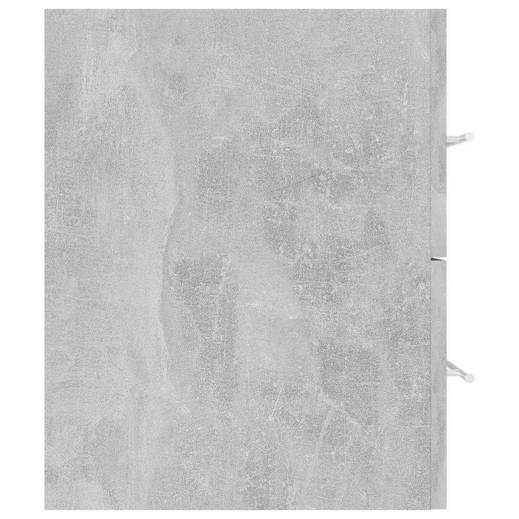 Set Mobili da Bagno 2 pz Grigio Cemento in Legno Multistrato 804849