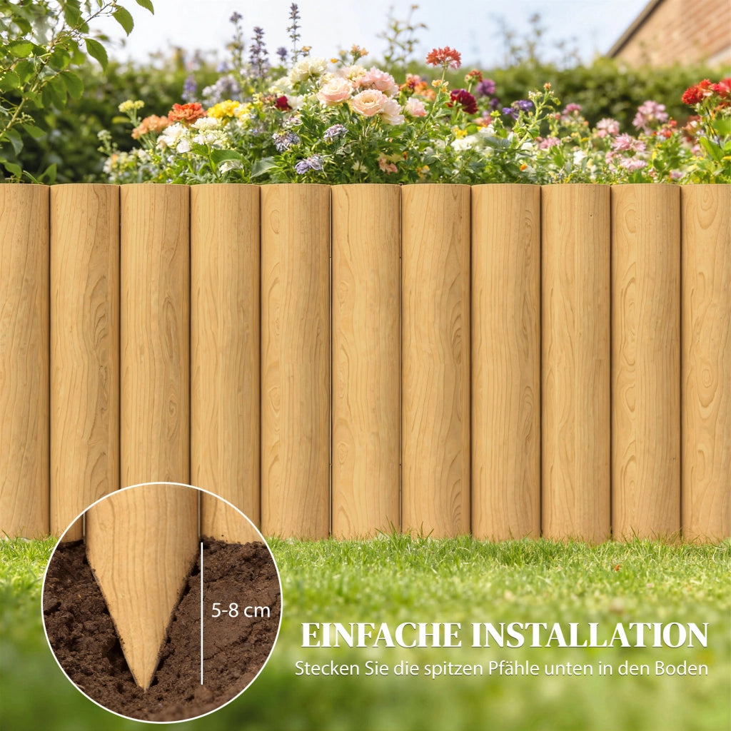 Recinzione da giardino in legno ¨C zephmum ¨C marrone 176x30 cm
