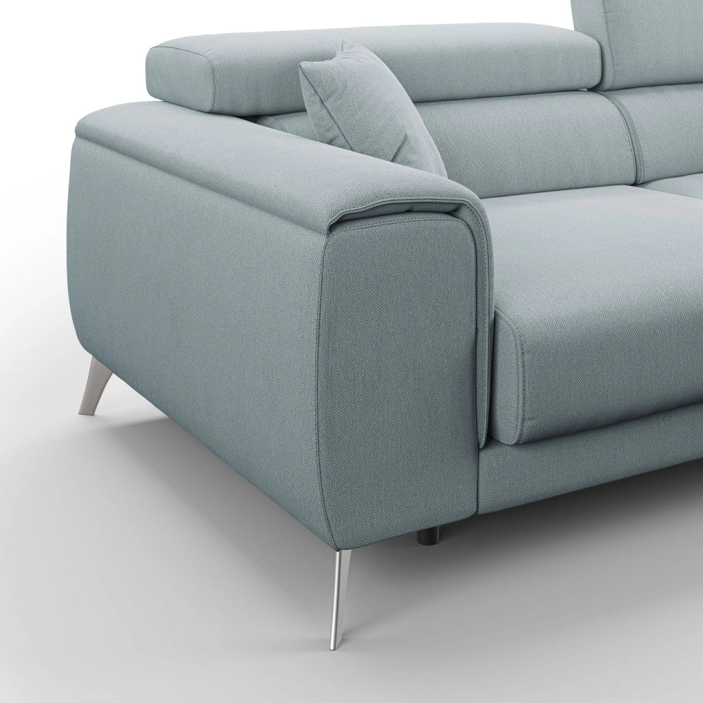 Fusion Divano con sedute allungabili in tessuto smacchiabile T05 185 cm carta da zucchero