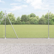 Recinzione Rete Saldata con 7 Pali Flangiati 1,5x10 m in Acciaio Zincato
