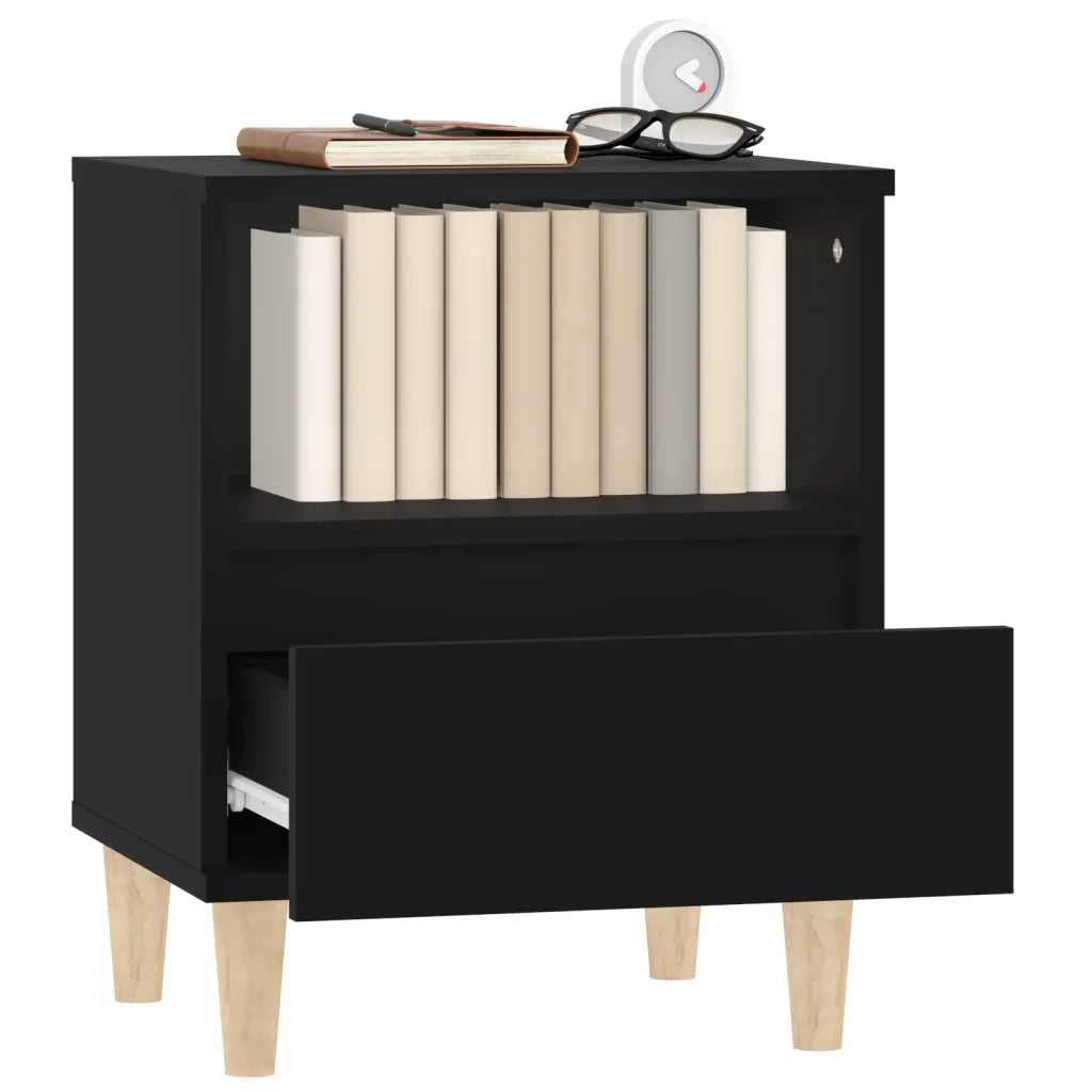 Comodini 2 pz-Set di 2 Tavolino da notte Nero 40x35x50 cm 396158
