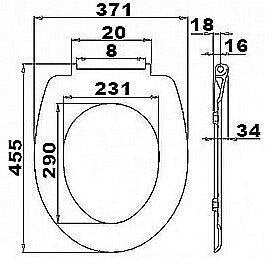 Sedile WC in pietra nera Duroplast 19_0000737