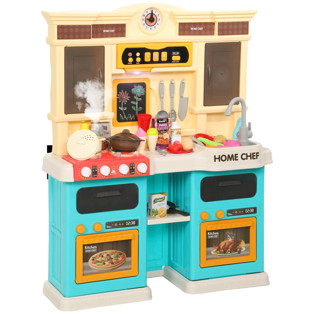 Cucina giocattolo con acqua corrente e 85 accessori ¨C Xylo ¨C verde plastica con luci e suoni