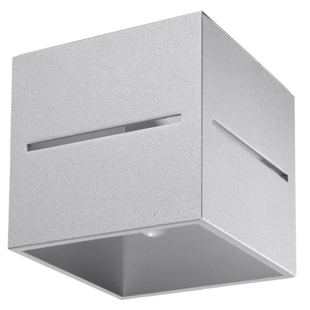 Faretto plafoniera LUPINO grigio quadrato metallo G9 1x40W