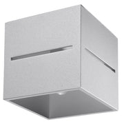 Faretto plafoniera LUPINO grigio quadrato metallo G9 1x40W