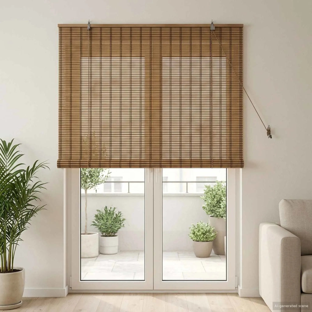 Tenda a rullo Marrone 130 x 220 cm Bambù 42039775