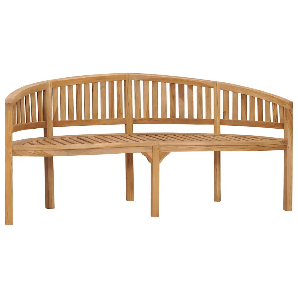 Panca da Giardino | Panchina a Forma di Banana 180 cm in Legno Massello di Teak