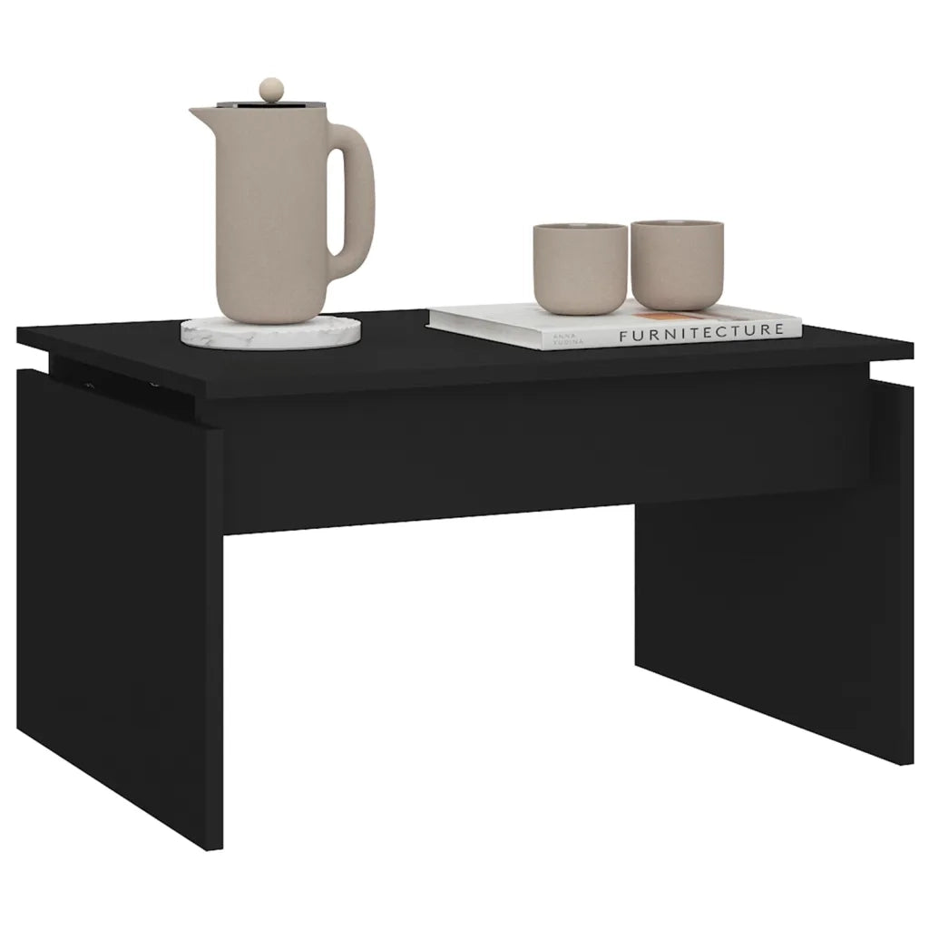Tavolino da Salotto Nero 68x50x38 cm Legno Multistrato 808333