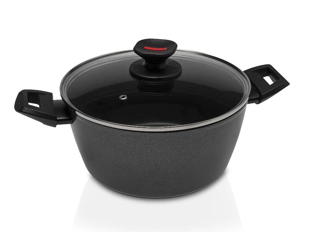 Pentola Casseruola Antiaderente con Coperchio Evolution Zanetti 24 cm