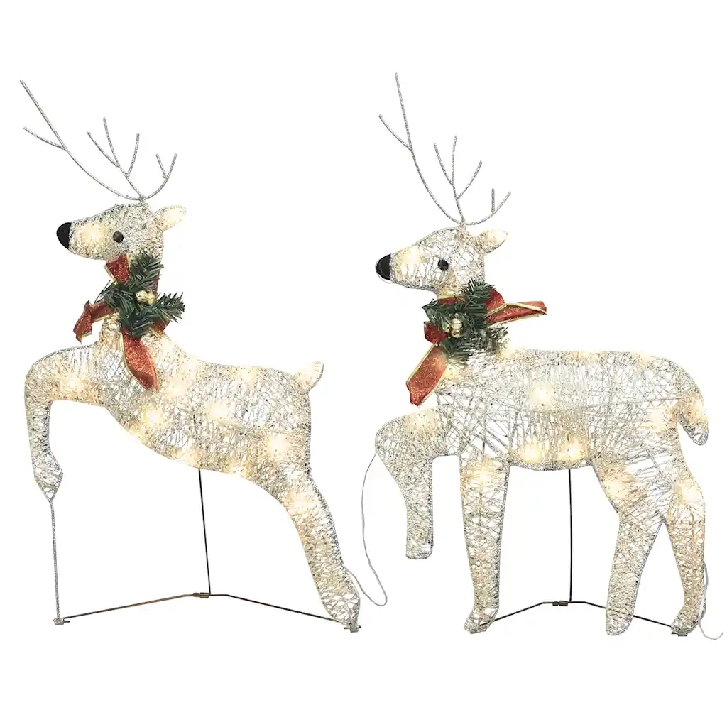 Renne di Natale 2 pz Oro 40 LED