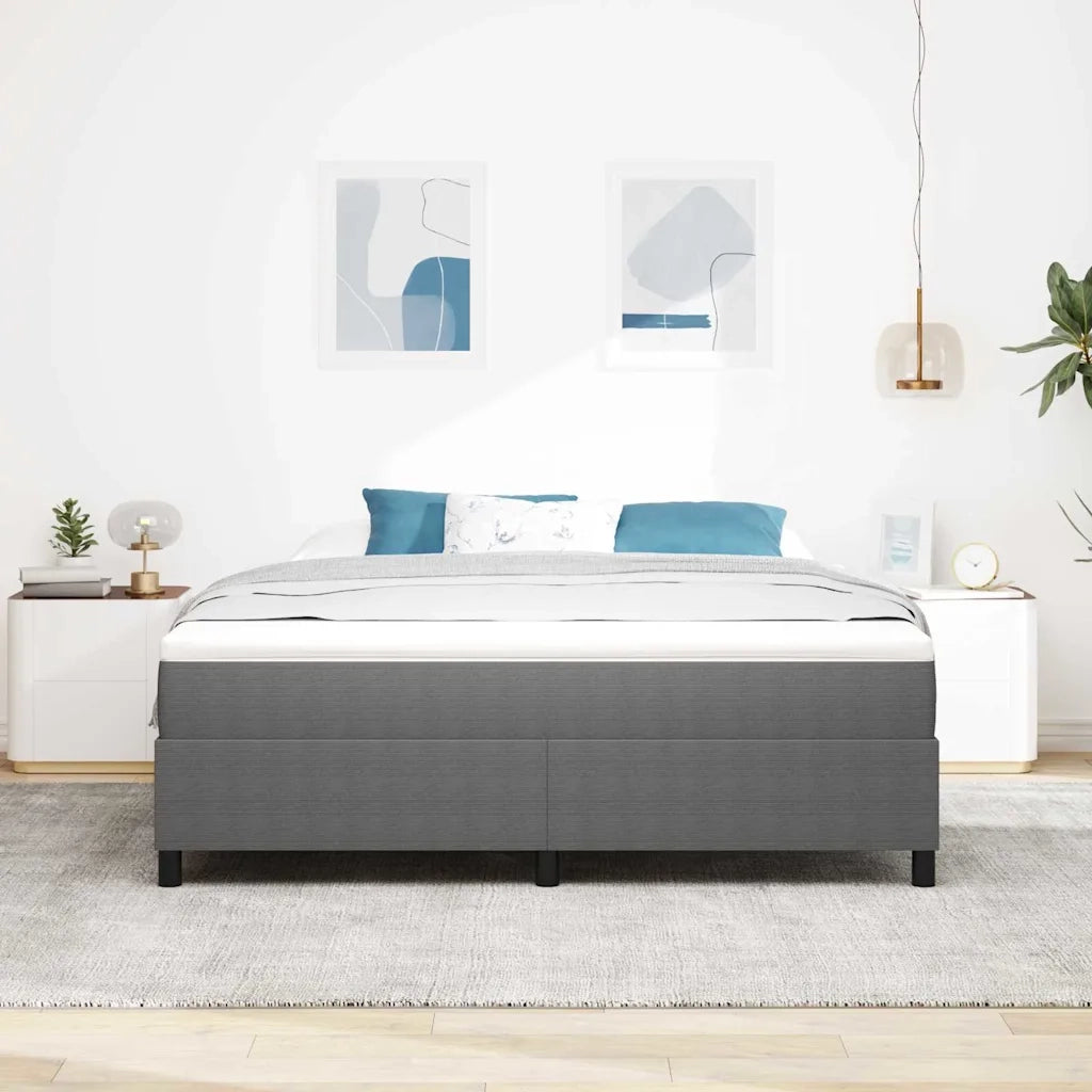Letto a molle Grigio chiaro e bianco 180 x 200 cm 3337477