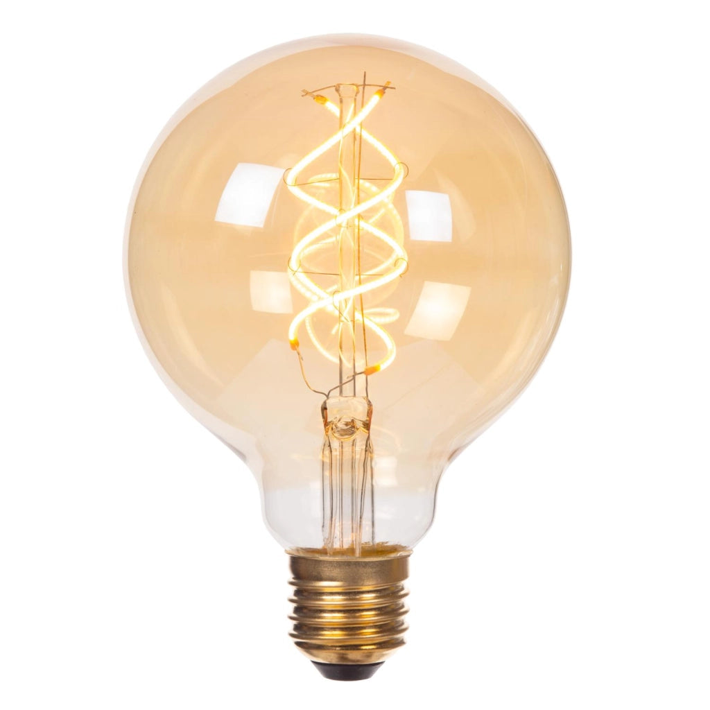 Lampadina LED filamento E27 sferica ambra 4,9W 450 lm Lucide