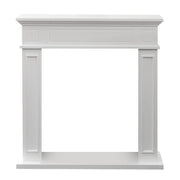 Cornice per Camino 89,5x28x90,5 cm Jefferson Rivestimento in Legno Bianco