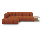 Cosmopolitan Design - Divano angolare modulare sinistro "Sky" 4 posti in velluto terracotta 
