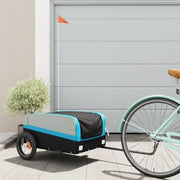 Rimorchio da Bici Nero e Blu 30 kg in Ferro 94037