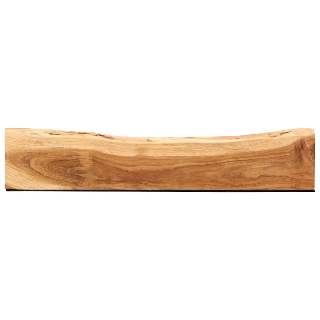 Mensole da Parete 2 pz 100x20x3,5cm in Legno Massello di Acacia 373627