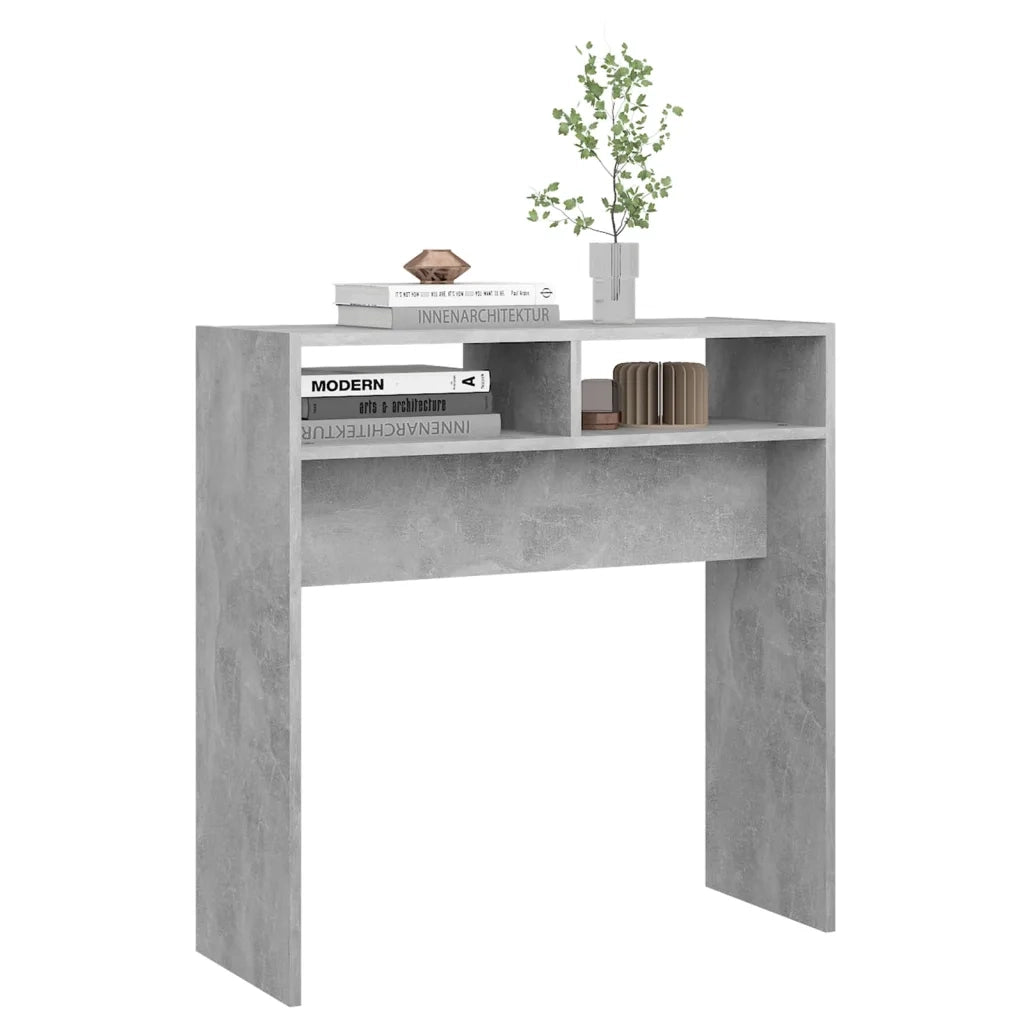 Tavolino Consolle | Tavolo d'Ingresso Grigio Cemento 78x30x80cm Legno Multistrato