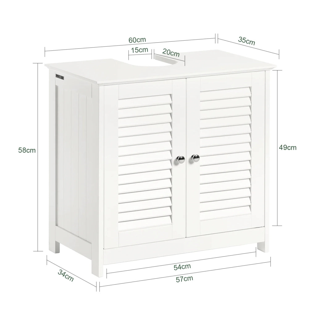 Mobiletto Bagno Cassettiera Bagno Armadietto Bagno Mobile Sottolavabo per Bagno Bianco FRG237-W