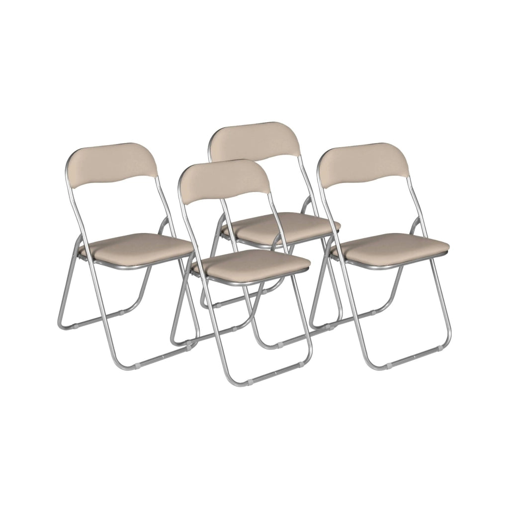 Set di quattro sedie Antenore, colore bianco, Misure 43 x 47 x 78 cm