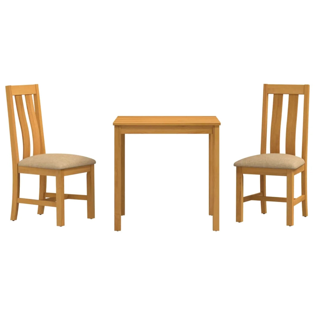 Set da pranzo 3 pz Beige Legno di Quercia Massello 3430206