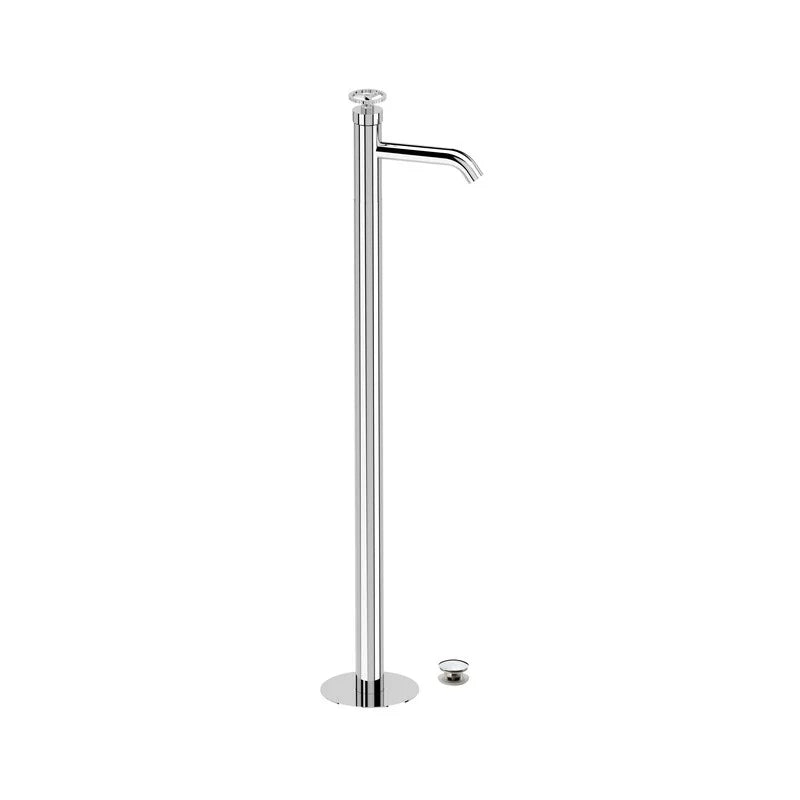 Miscelatore lavabo da terra con scarico click-clack con troppo pieno - serie Chrone