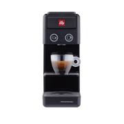 Illy caffè, macchina da caffè a capsule iperespresso y3.3 nera