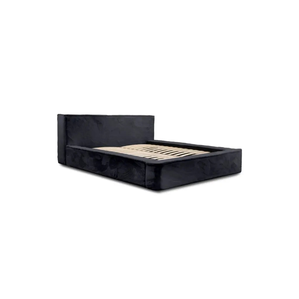 Letto contenitore ORLANE – Nero Ardesia polare – 140x200 cm – Rete sollevabile – Design di alta gamma