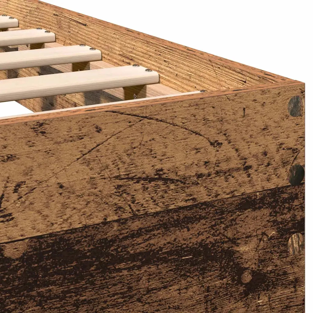 vidaXL Struttura letto con testata Legno vecchio 100 x 200 cm