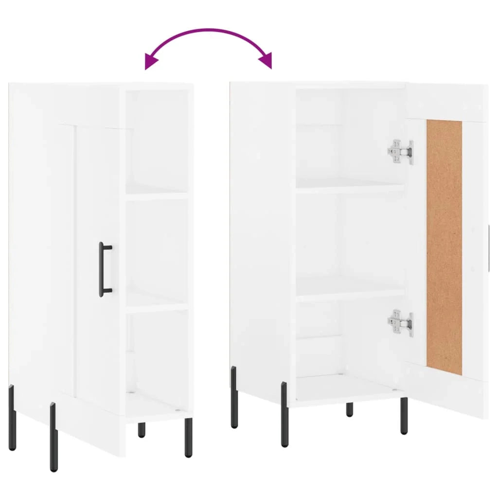 Buffet credenza cassettiera armadio mobile contenitore organizer per cucina soggiorno salotto 34,5 x 34 x 90 cm legno ingegnerizzato bianco 02_0030280