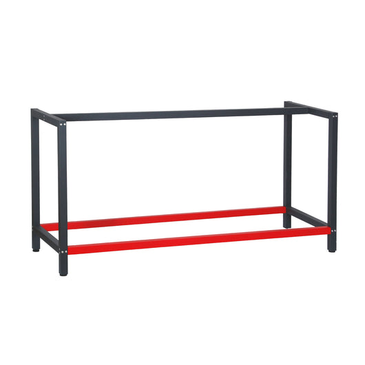 Telaio per banco da lavoro in acciaio antracite-rosso, gambe per banco da lavoro, telaio per tavolo 175 x 57 x 81 cm