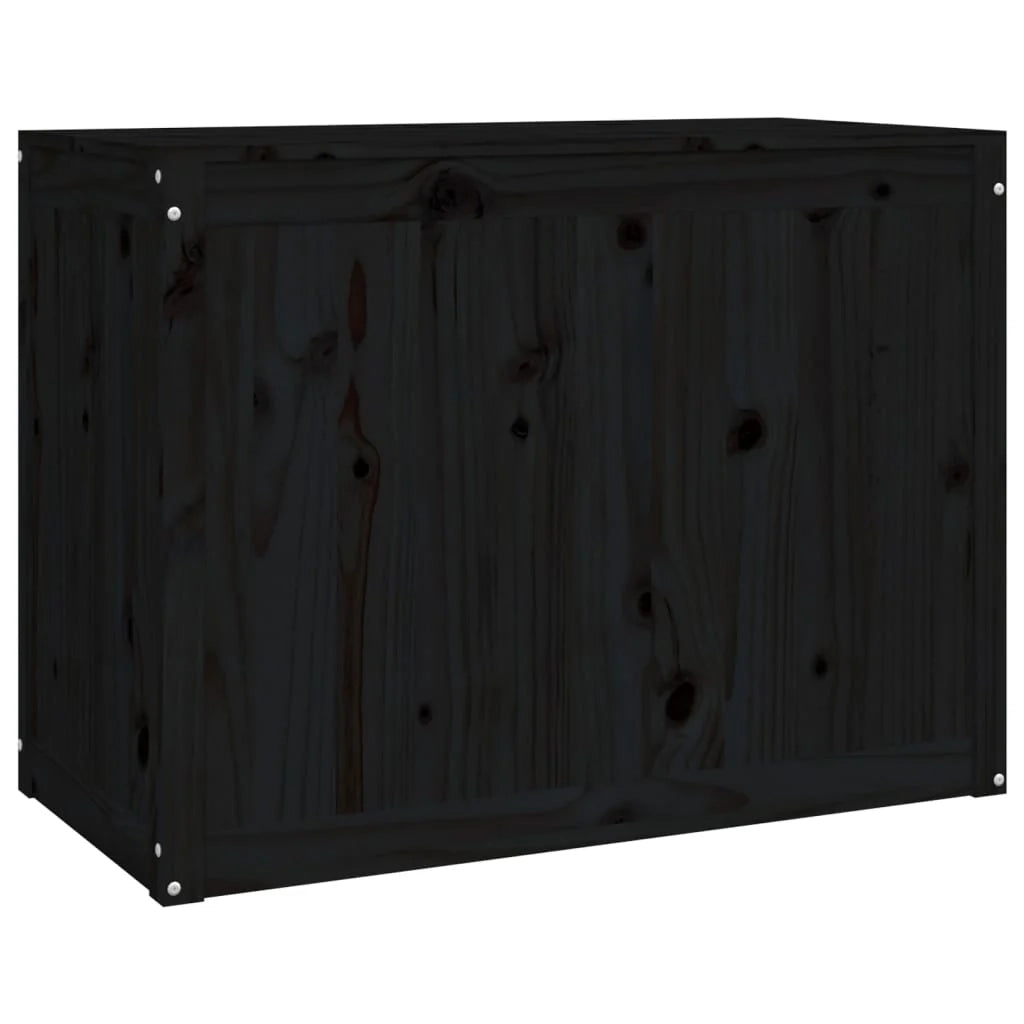 Contenitore per la biancheria 88,5 x 44 x 66 cm in legno massello di pino nero 02_0006211