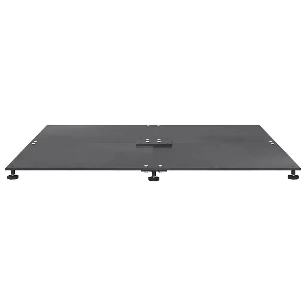 Base per ombrellone-Supporto per ombrellone Grigio scuro 100 x 100 x 4 cm Acciaio