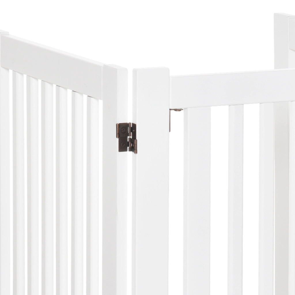 Barriera per Cani Modulare Pieghevole ¨C zephmum ¨C 155x35,5x76 cm MDF Bianco