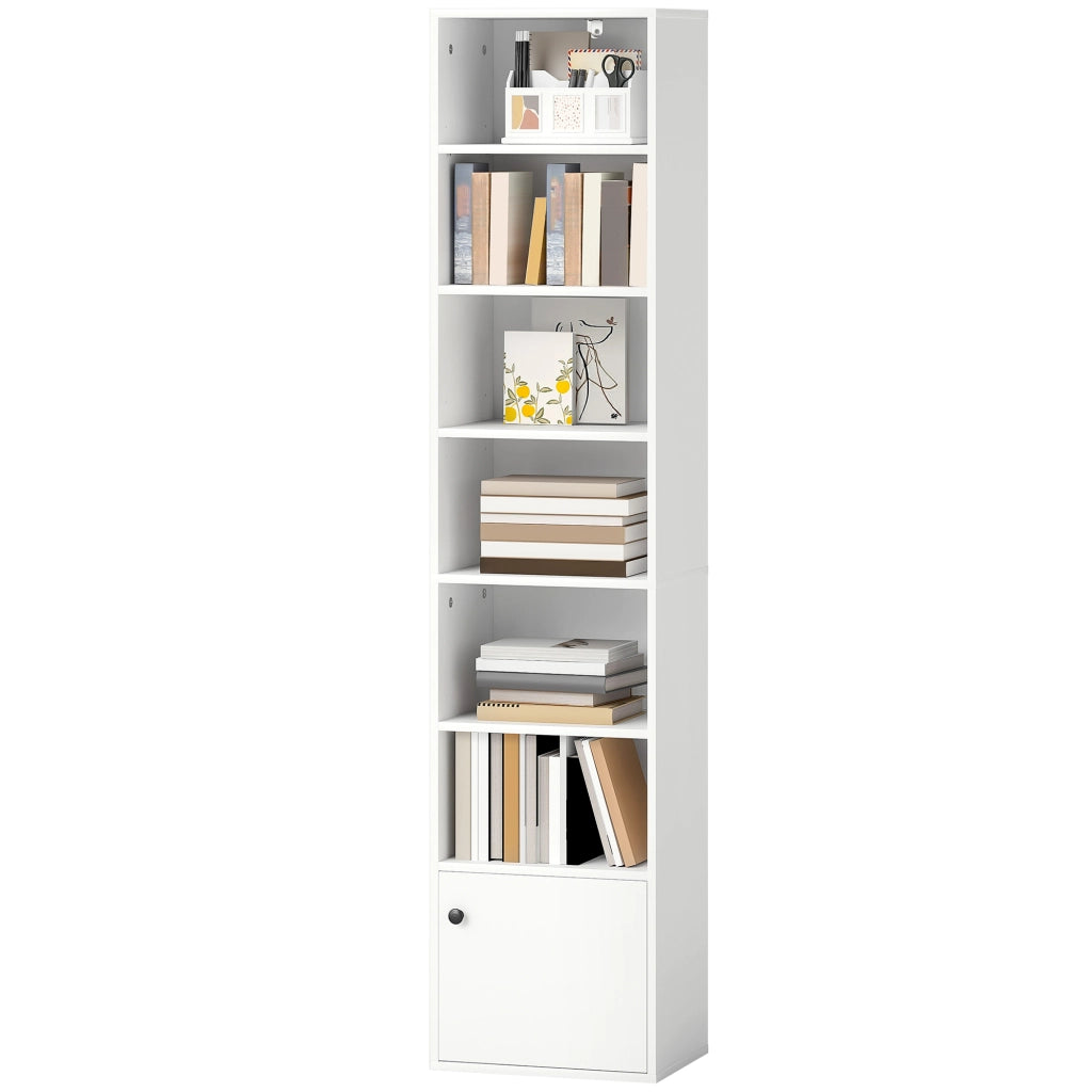 Libreria 7 Ripiani ¨C Xylo ¨C Bianco con Ante 40x30x180 cm
