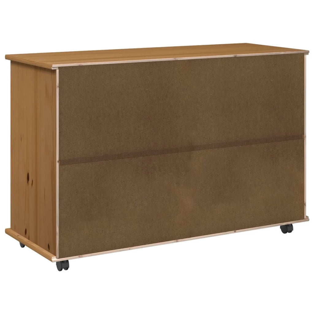 Mobile con Ruote con ruota Marrone miele 100 x 39 x 65,5 cm 42028384