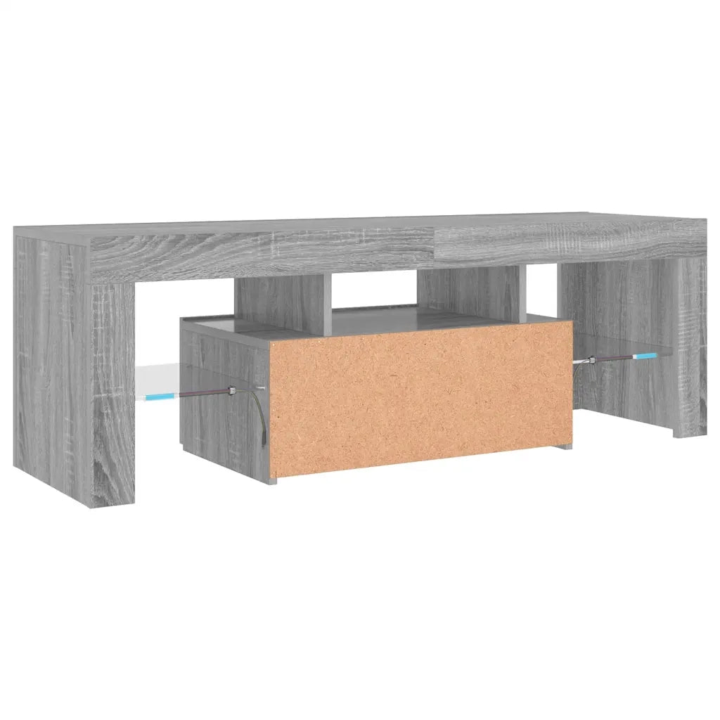 Mobile Porta TV con Luci LED Grigio Sonoma 120x35x40 cmcm 815667
