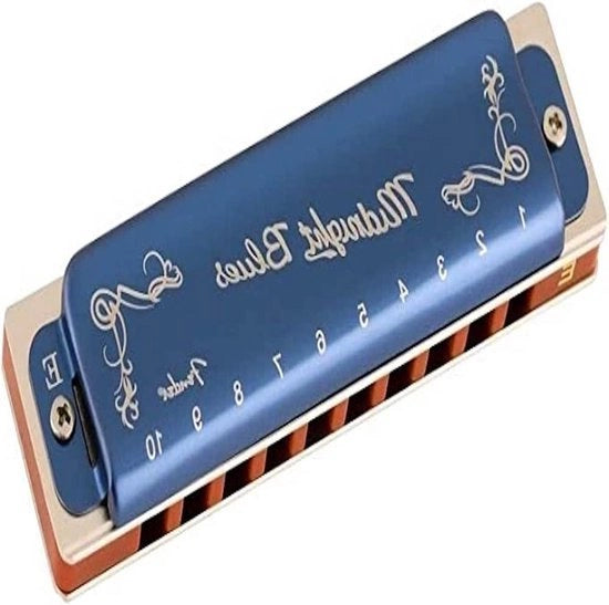 Armonica Diatonica a 10 Fori - Stemma: E - Blu (Edizione Limitata)