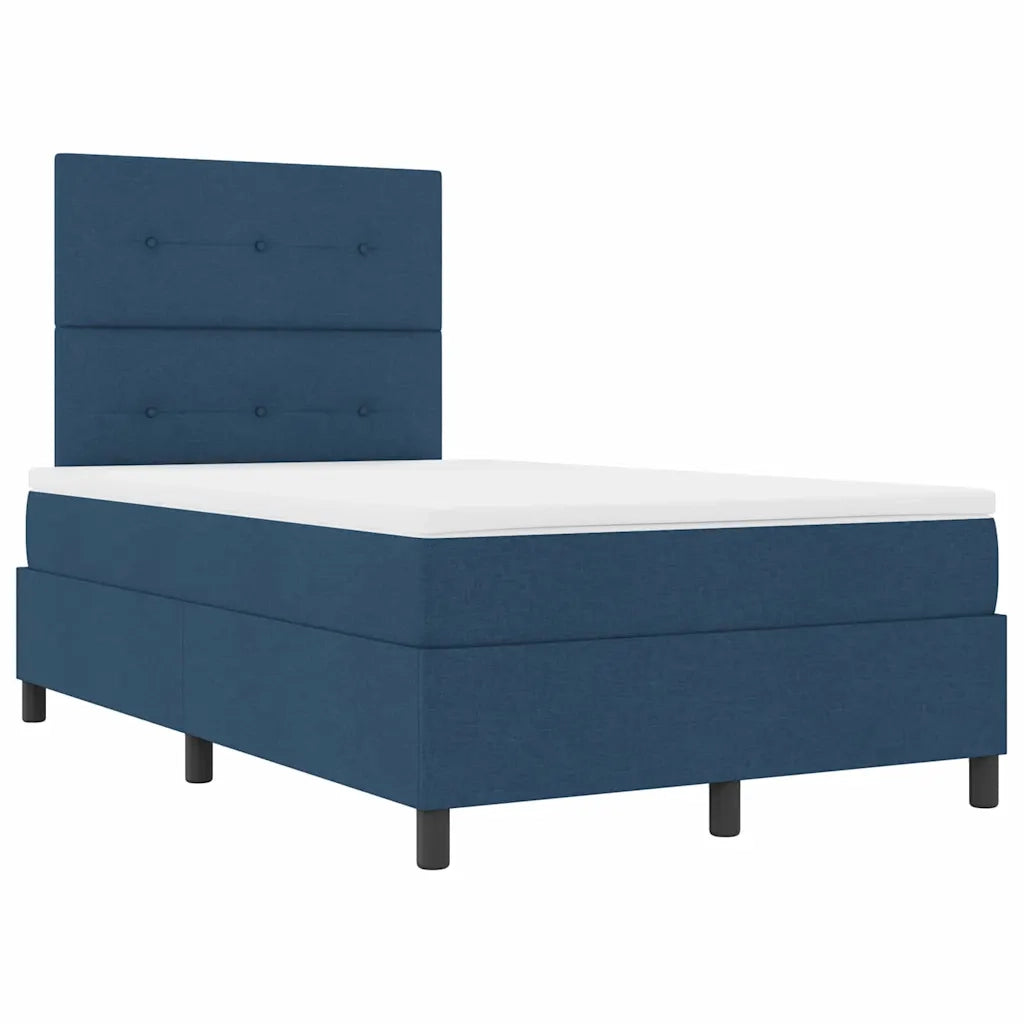 Letto a molle con materasso con led Blu 120 x 190 cm Tessuto