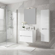 Composizione mobile bagno sospeso con cassetti cm 70 mod. TALIA - Bianco Lucido