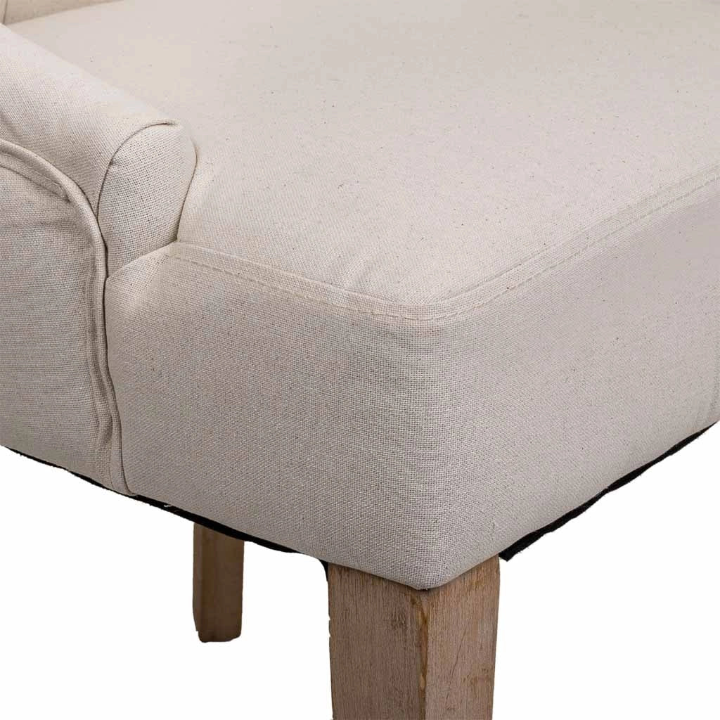 Sedia in legno imbottita panna 52x45x50/97h