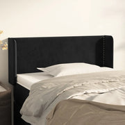 Testiera ad Orecchio-Testata con Orecchie Nera 103x16x78/88 cm in Velluto 108981