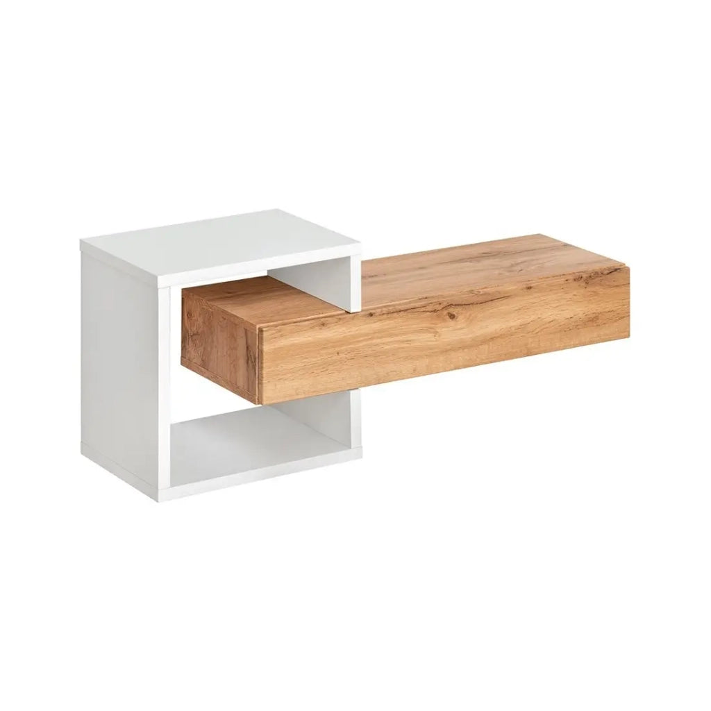 Mobile da ingresso TORTH 2 - Set completo - Colori rovere e bianco - Design moderno e pratico
