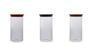 1 Pezzo Barattolo da Cucina in Vetro Borosilicato 21 x 11 cm 3 Colori