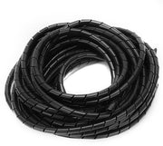 Organizzatore di cavi flessibile 10M x 8mm - Sistema di gestione dei cavi - Organizzazione dei cavi - PVC resistente al tempo - Facile da pulire - Molteplici applicazioni - Avvolgitore di cavi