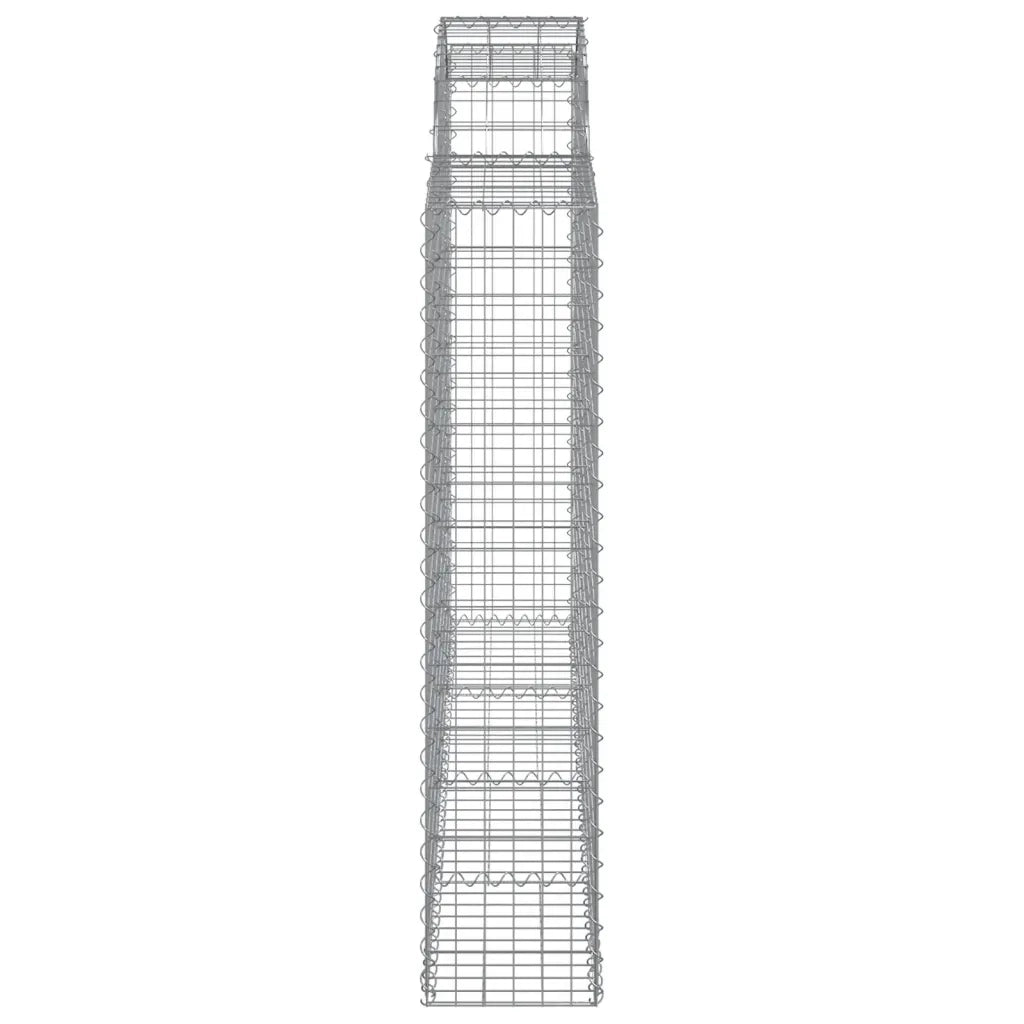 Cesti Gabbioni ad Arco 8 pz 200x30x140/160 cm Ferro Zincato