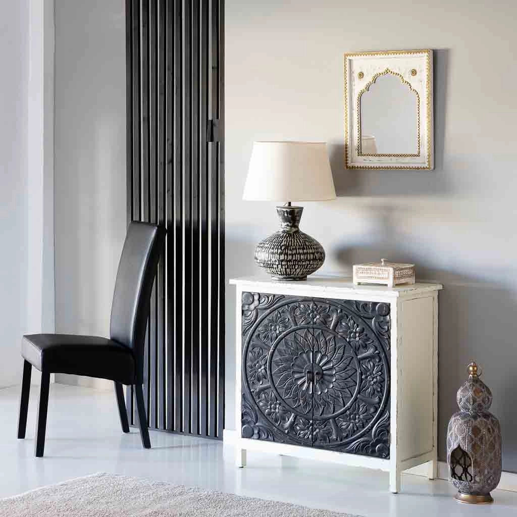 Credenza in legno con 2 porte 83,5x38x82,5