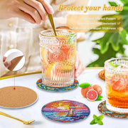 Ottimizzazione per la superficie 8 pezzi - Sottopanchine con supporto - Sottopanchine per diamantatura - Sottopanchine DIY - Decorazione per la casa - Incluso diamante extra - Sottopanchina
