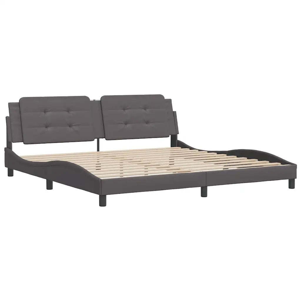 Giroletto senza Materasso Zadar Grigio 200x200 cm in Similpelle 3208208