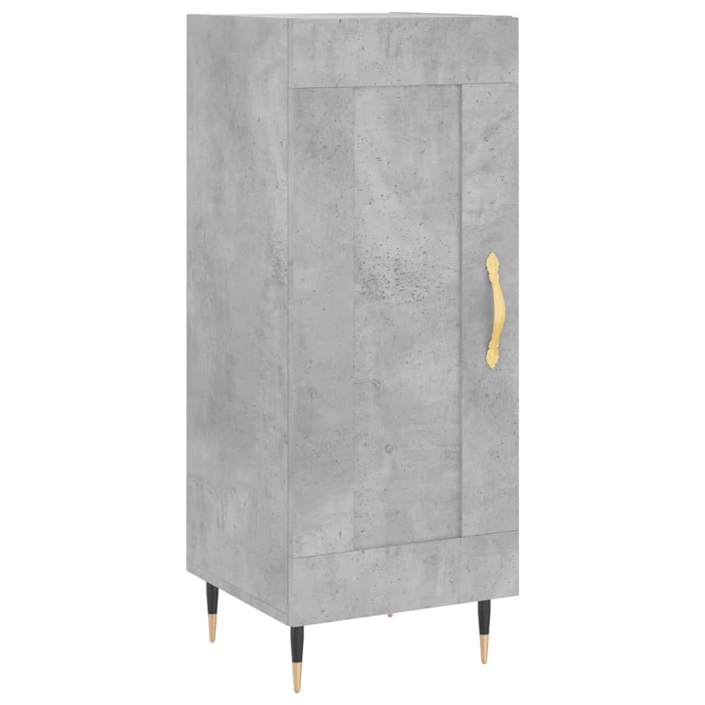 Credenza buffet cassettiera mobile contenitore organizer cucina soggiorno soggiorno alto 34,5 x 34 x 180 cm derivati ​​del legno grigio 02_0034329