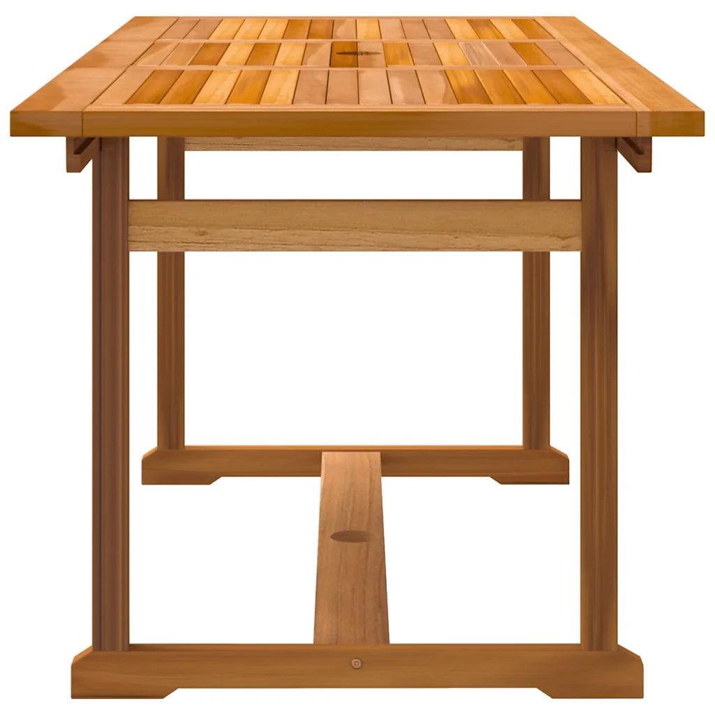 Set Pranzo da Giardino 5pz Legno Massello di Acacia e Textilene